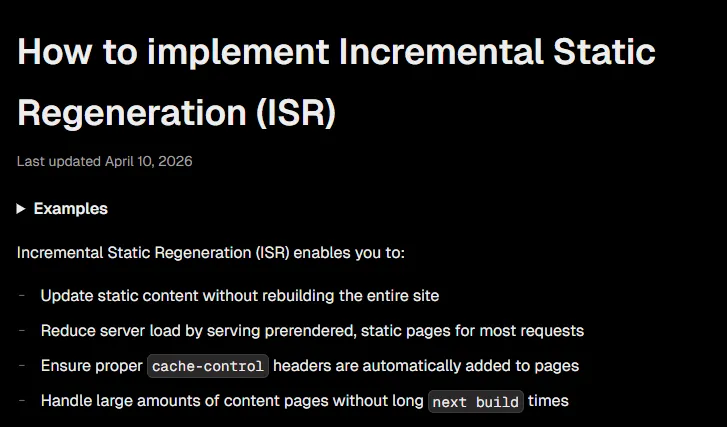 How to implement Incremental Static Regeneration (ISR) thumbnail image